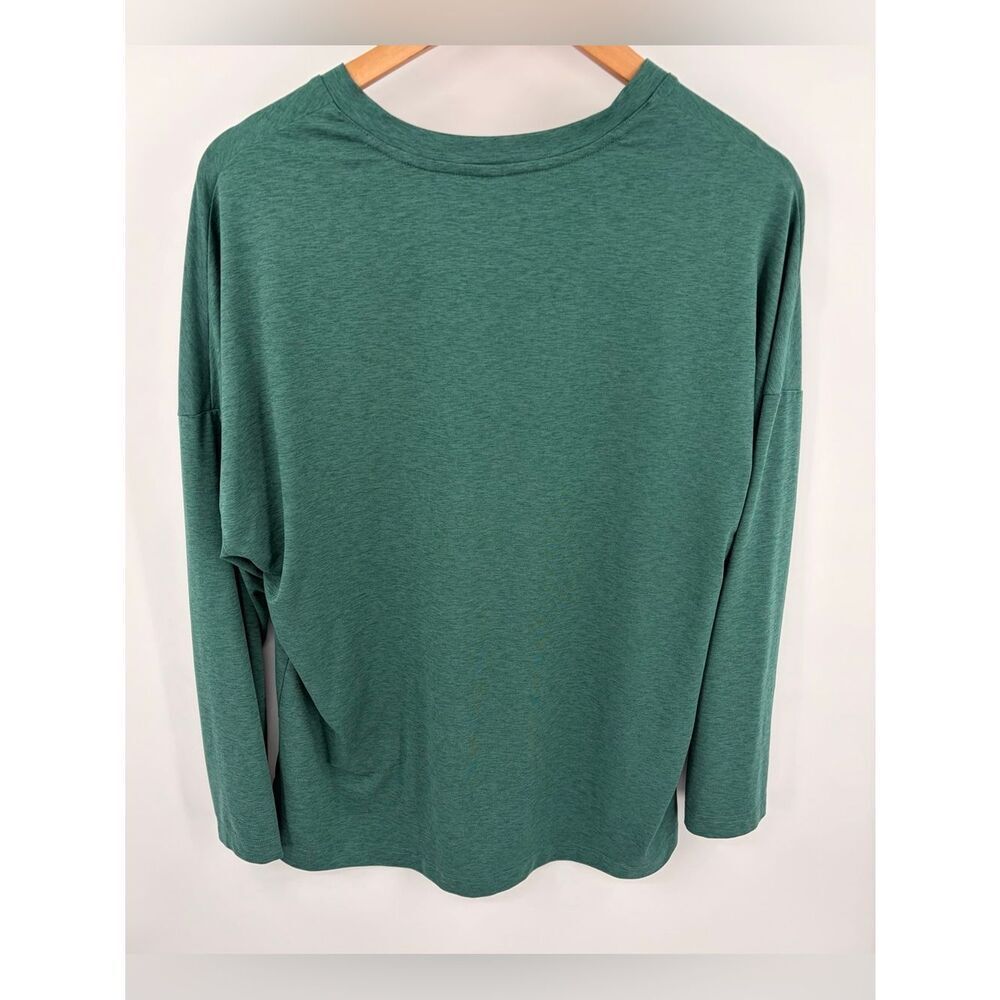 Rip Skirt jasper v-neck drop shoulder long sleeve green top women’s L beach - Picture 6 of 6